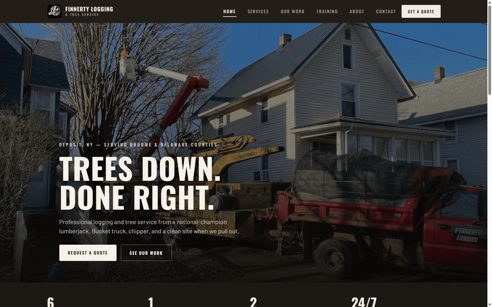 Finnerty Logging & Tree Service screenshot